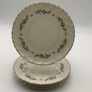Four Vintage Lenox Rosemont 6” bread and butter plates.